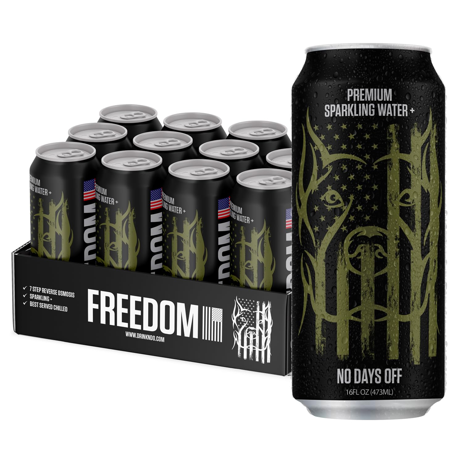 Amazon.com: NO DAYS OFF Premium Sparkling Water+ Limited FREEDOM